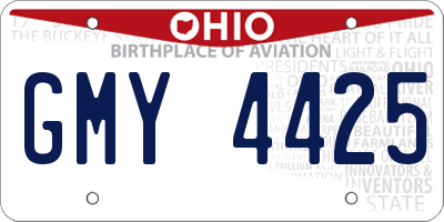OH license plate GMY4425