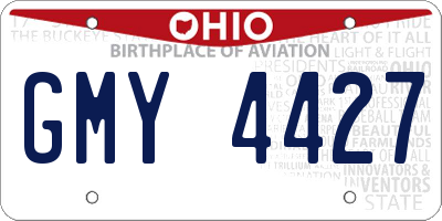 OH license plate GMY4427