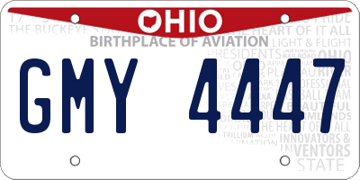 OH license plate GMY4447