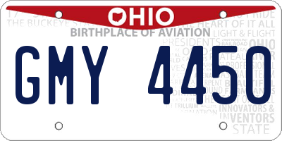 OH license plate GMY4450