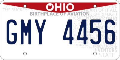 OH license plate GMY4456