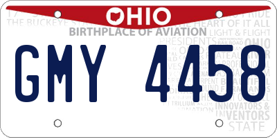 OH license plate GMY4458