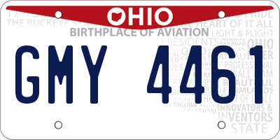 OH license plate GMY4461