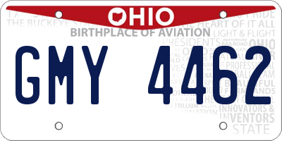 OH license plate GMY4462