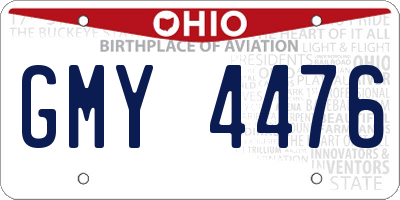 OH license plate GMY4476