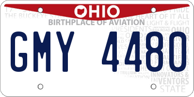 OH license plate GMY4480