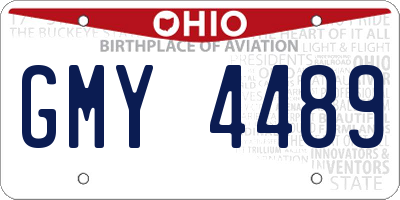 OH license plate GMY4489