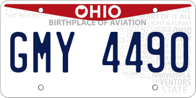 OH license plate GMY4490