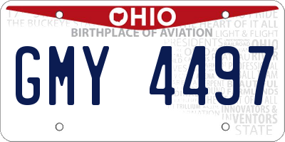 OH license plate GMY4497