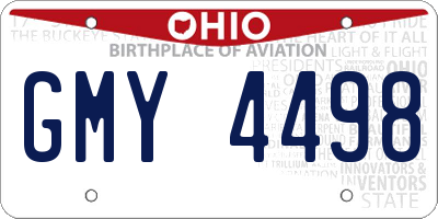 OH license plate GMY4498