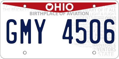 OH license plate GMY4506
