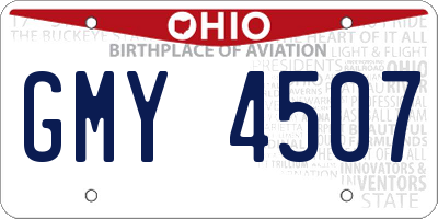 OH license plate GMY4507