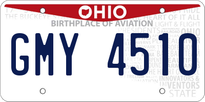OH license plate GMY4510