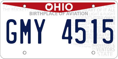 OH license plate GMY4515