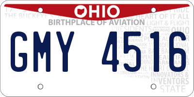 OH license plate GMY4516