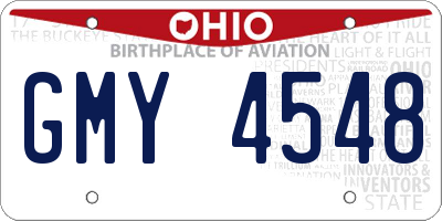 OH license plate GMY4548