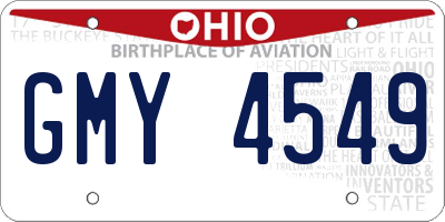 OH license plate GMY4549