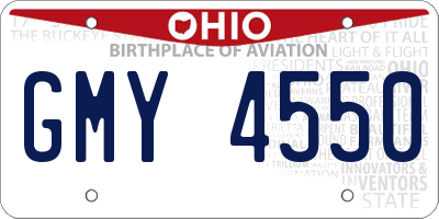 OH license plate GMY4550