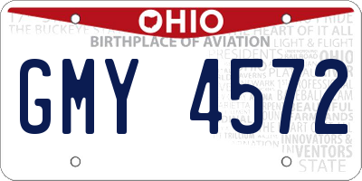 OH license plate GMY4572