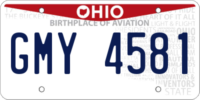 OH license plate GMY4581