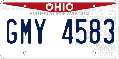 OH license plate GMY4583