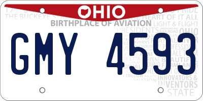 OH license plate GMY4593