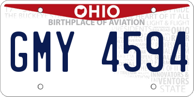 OH license plate GMY4594