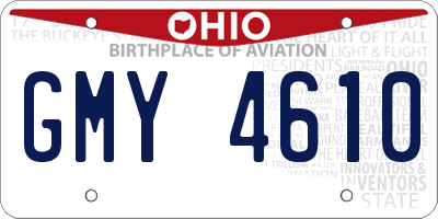 OH license plate GMY4610