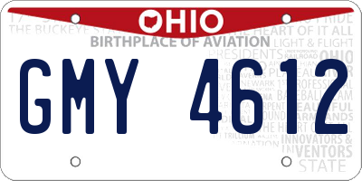 OH license plate GMY4612