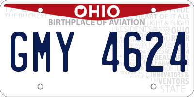 OH license plate GMY4624