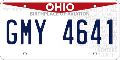 OH license plate GMY4641