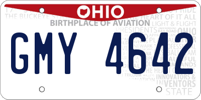 OH license plate GMY4642