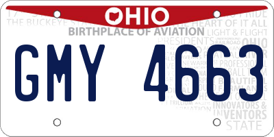 OH license plate GMY4663