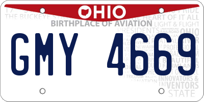 OH license plate GMY4669