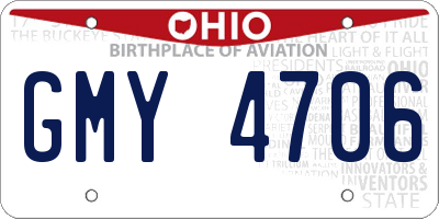 OH license plate GMY4706