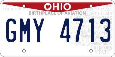 OH license plate GMY4713