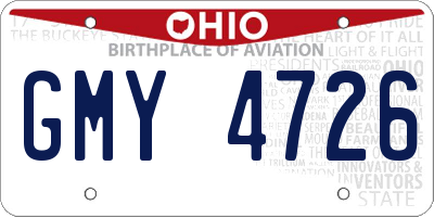 OH license plate GMY4726