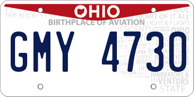 OH license plate GMY4730