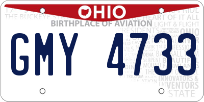 OH license plate GMY4733