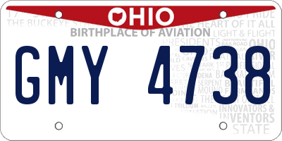 OH license plate GMY4738