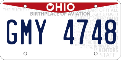 OH license plate GMY4748