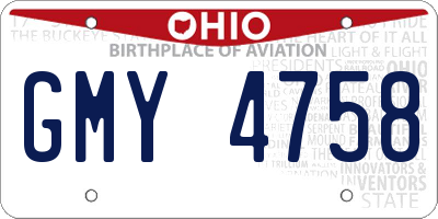 OH license plate GMY4758