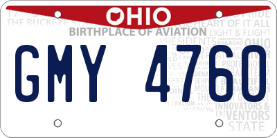 OH license plate GMY4760