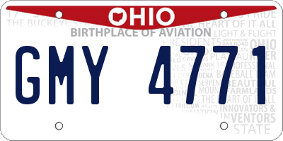OH license plate GMY4771