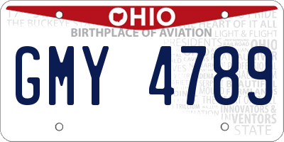 OH license plate GMY4789