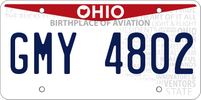 OH license plate GMY4802