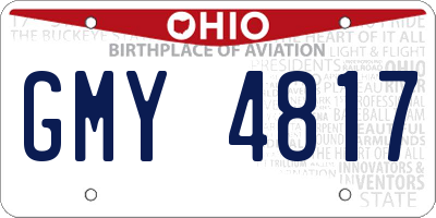 OH license plate GMY4817