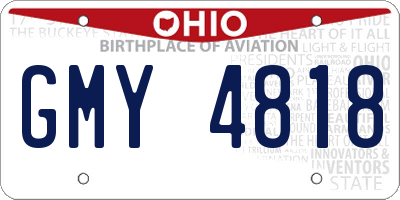 OH license plate GMY4818