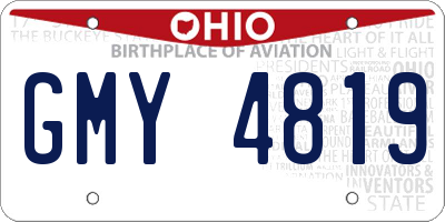 OH license plate GMY4819