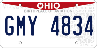 OH license plate GMY4834